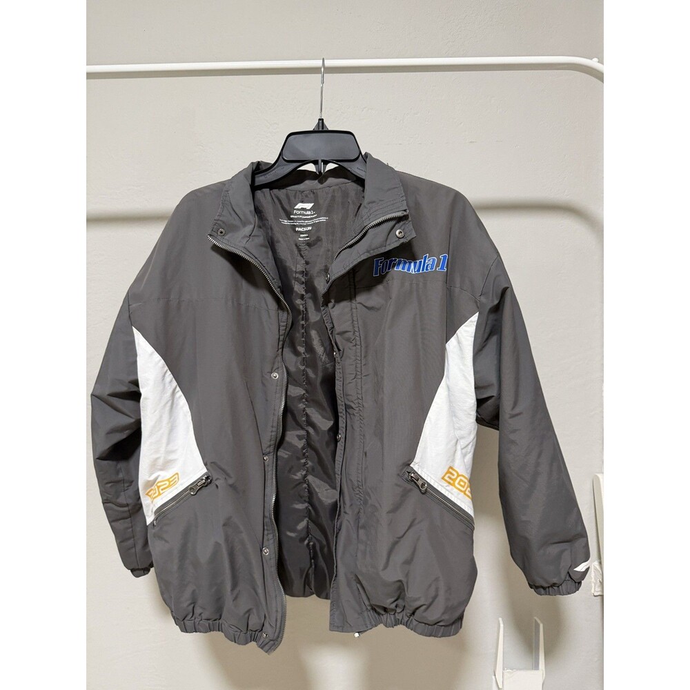 Formula 1 PacSun Boys Racing Jacket Size XS Gray White 2023 Official Licensed